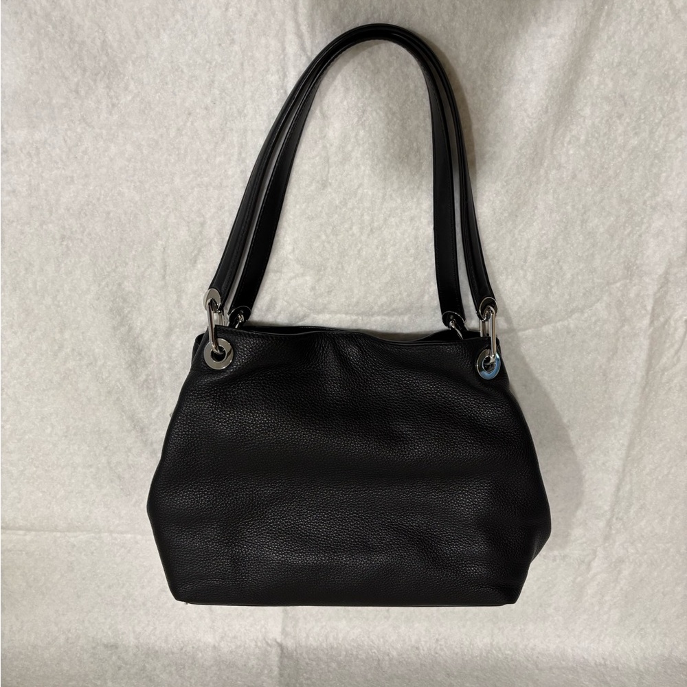 MICHAEL KORS | Floral Stud Raven Black Shoulder Bag - Picture 4 of 10